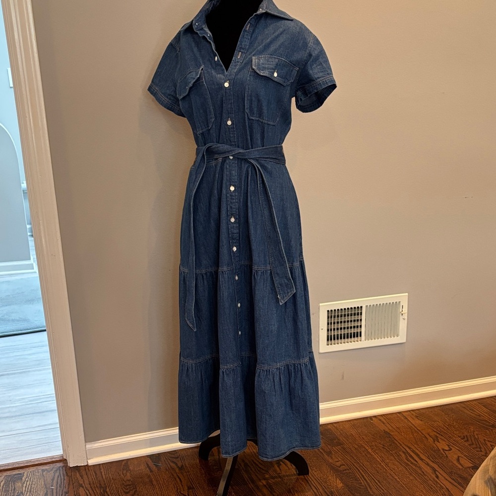 Polo Ralph Lauren Dark Blue Denim Maxi Dress